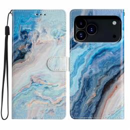  iPhone 17 Pro Fodral Med Tryck Blå Marmor - Teknikhallen.se