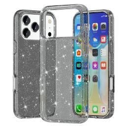  iPhone 17 Pro Skal Hybrid Glitter Svart - Teknikhallen.se