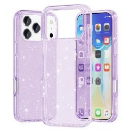  iPhone 17 Pro Skal Hybrid Glitter Lila - Teknikhallen.se