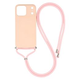  iPhone 17 Pro Skal Med Mobilsnöre TPU Rosa - Teknikhallen.se