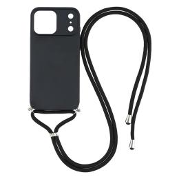  iPhone 17 Pro Skal Med Mobilsnöre TPU Svart - Teknikhallen.se