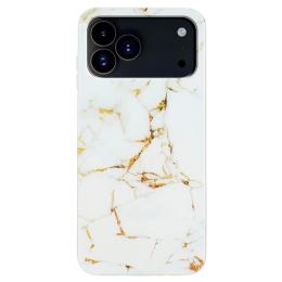  iPhone 17 Pro Skal TPU Marmor Vit - Teknikhallen.se