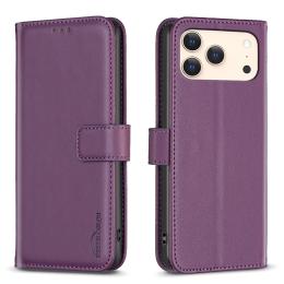 BINFEN BINFEN iPhone 17 Pro Fodral Läder Mörk Lila - Teknikhallen.se
