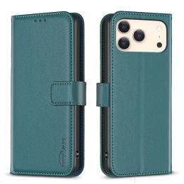 BINFEN BINFEN iPhone 17 Pro Fodral Läder Grön - Teknikhallen.se