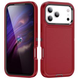  iPhone 17 Pro Skal Extreme Shockproof Hybrid Röd - Teknikhallen.se