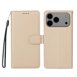  iPhone 17 Pro Max Fodral RFID Läder Beige - Teknikhallen.se