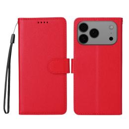  iPhone 17 Pro Max Fodral RFID Läder Röd - Teknikhallen.se