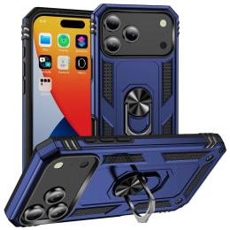  iPhone 17 Pro Max Skal Shockproof Hybrid Ring Blå - Teknikhallen.se