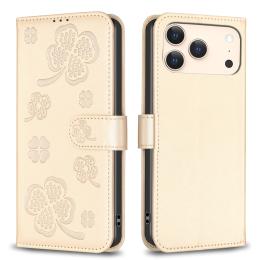  iPhone 17 Pro Max Fodral Med Blommigt Tryck Guld - Teknikhallen.se