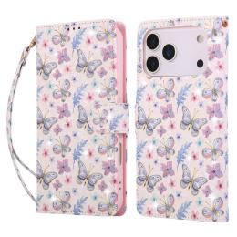  iPhone 17 Pro Max Fodral RFID Läder Fjärilar / Blommor - Teknikhallen.se