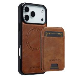LC.IMEEKE LC.IMEEKE iPhone 17 Pro Max Skal Med Avtagbar Korthållare Läder - Teknikhallen.se
