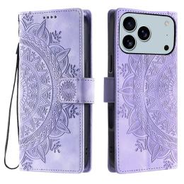  iPhone 17 Pro Max Fodral Mandala Läder Lila - Teknikhallen.se