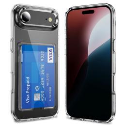  iPhone 17 Air Skal Med Kortfack Transparent - Teknikhallen.se