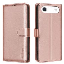 BINFEN BINFEN iPhone 17 Air Fodral RFID Läder Roséguld - Teknikhallen.se