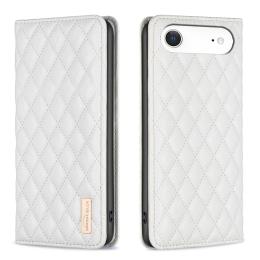 BINFEN BINFEN iPhone 17 Air Fodral Diamond Flip Läder Vit - Teknikhallen.se