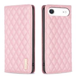 BINFEN BINFEN iPhone 17 Air Fodral Diamond Flip Läder Rosa - Teknikhallen.se