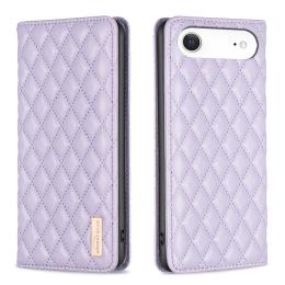 BINFEN BINFEN iPhone 17 Air Fodral Diamond Flip Läder Lila - Teknikhallen.se