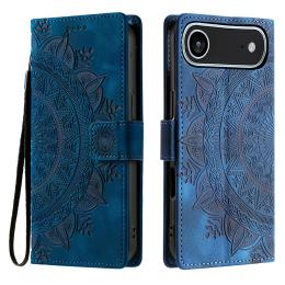 iPhone 17 Air Fodral Mandala Läder Blå - Teknikhallen.se