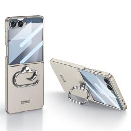 GKK GKK Galazy Z Flip 7 Skal Kickstand Hybrid Titanium Grey - Teknikhallen.se