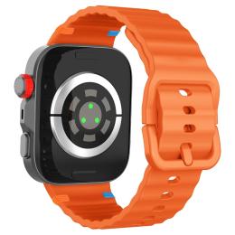  Huawei Watch Fit 4 Pro / 4 / 3 Klockarmband Wave Silikon Orange - Teknikhallen.se