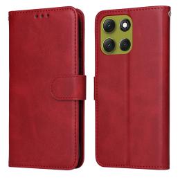  Motorola Moto G86 Power / G86 5G Fodral Läder Röd - Teknikhallen.se