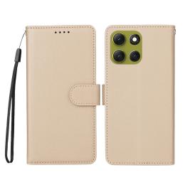  Motorola Moto G86 Power / G86 5G Fodral Läder Beige - Teknikhallen.se