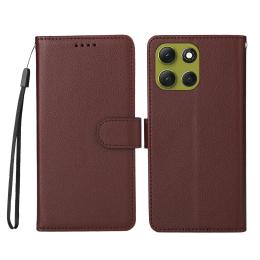  Motorola Moto G86 Power / G86 5G Fodral Läder Brun - Teknikhallen.se