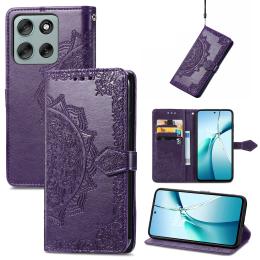  Motorola Moto G56 5G Fodral Mandala Läder Lila - Teknikhallen.se