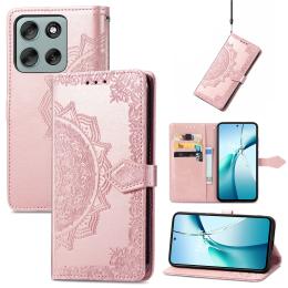 Motorola Moto G56 5G Fodral Mandala Läder Roséguld - Teknikhallen.se