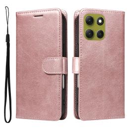  Motorola Moto G86 Power / G86 5G Fodral Läder Roséguld - Teknikhallen.se