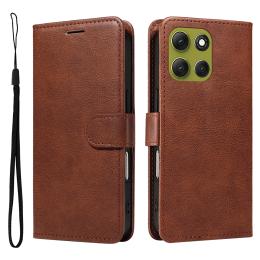  Motorola Moto G86 Power / G86 5G Fodral Läder Brun - Teknikhallen.se
