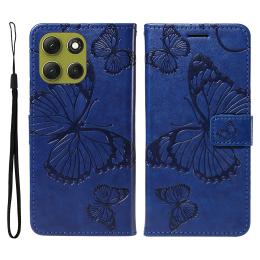  Motorola Moto G86 Power/G86 5G Fodral Fjäril Tryck Blå - Teknikhallen.se