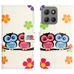  Motorola Moto G86 Power/G86 5G Fodral Med Tryck Ugglor - Teknikhallen.se