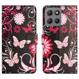  Motorola Moto G86 Power/G86 5G Fodral Med Tryck Fjärilar - Teknikhallen.se