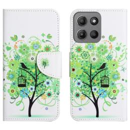  Motorola Moto G86 Power/G86 5G Fodral Läder Grönt Träd - Teknikhallen.se