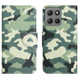  Motorola Moto G86 Power/G86 5G Fodral Läder Camouflage - Teknikhallen.se