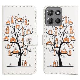  Motorola Moto G86 Power/G86 5G Fodral Läder Katt Träd - Teknikhallen.se