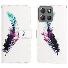  Motorola Moto G86 Power/G86 5G Fodral Läder Fjäder - Teknikhallen.se