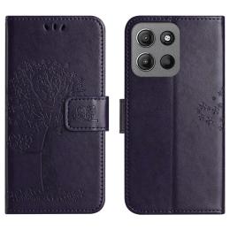  Motorola Moto G86 Power/G86 5G Fodral Träd Tryck Mörk Blå - Teknikhallen.se
