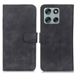 KHAZNEH KHAZNEH Motorola Moto G56 5G Fodral Läder Svart - Teknikhallen.se