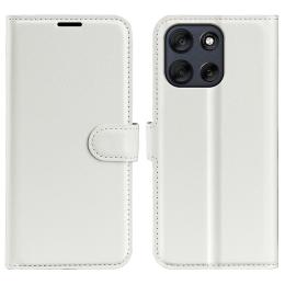  Motorola Moto G56 5G Fodral Litchi Läder Vit - Teknikhallen.se