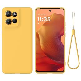  Motorola Moto G56 5G Skal Liquid Silikon Gul - Teknikhallen.se