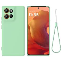  Motorola Moto G56 5G Skal Liquid Silikon Grön - Teknikhallen.se