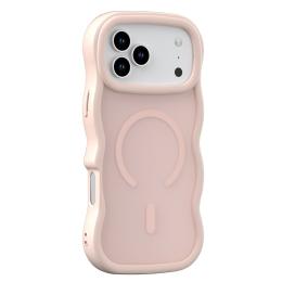  iPhone 17 Pro Skal MagSafe Wavy Matt Ljus Rosa - Teknikhallen.se