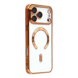  iPhone 17 Pro Skal MagSafe Electroplated TPU Roséguld - Teknikhallen.se
