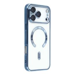  iPhone 17 Pro Skal MagSafe Electroplated TPU Blå - Teknikhallen.se