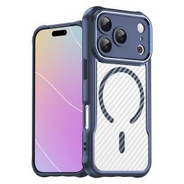  iPhone 17 Pro Skal MagSafe Kolfiber Textur Blå - Teknikhallen.se