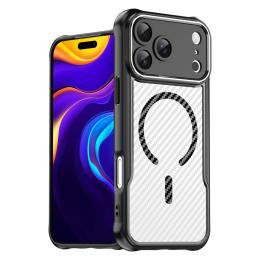  iPhone 17 Pro Max Skal MagSafe Kolfiber Textur Svart - Teknikhallen.se