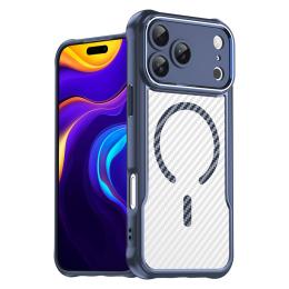 iPhone 17 Pro Max Skal MagSafe Kolfiber Textur Blå - Teknikhallen.se