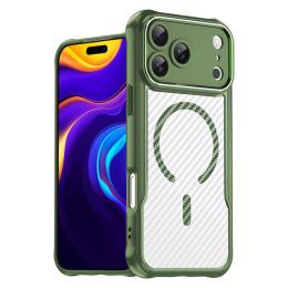  iPhone 17 Pro Max Skal MagSafe Kolfiber Textur Grön - Teknikhallen.se